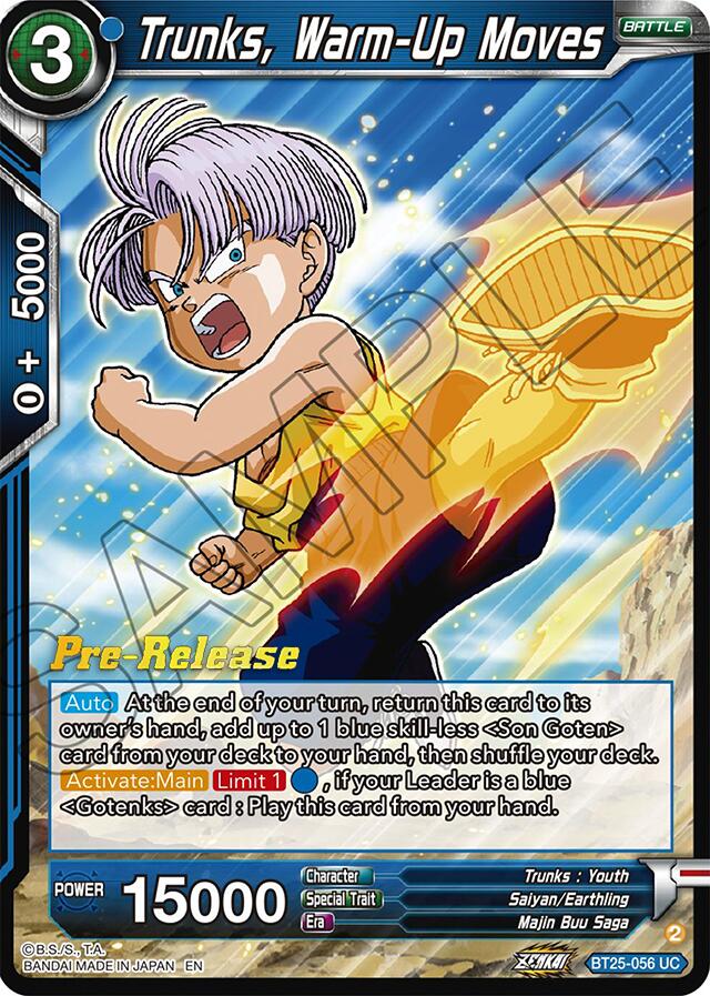 Trunks, Warm-Up Moves (BT25-056) [Legend of the Dragon Balls Prerelease Promos] | Cracking-Singles