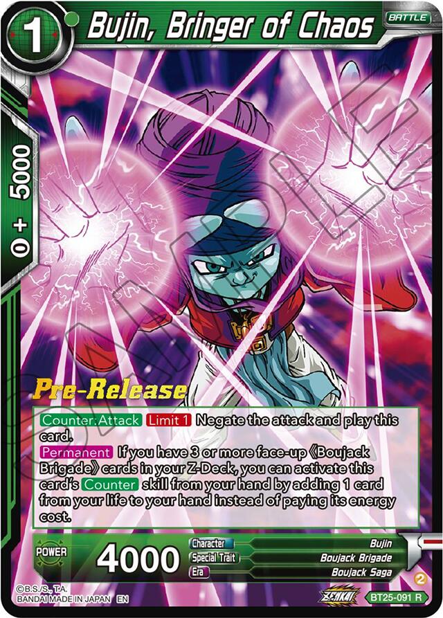 Bujin, Bringer of Chaos (BT25-091) [Legend of the Dragon Balls Prerelease Promos] | Cracking-Singles