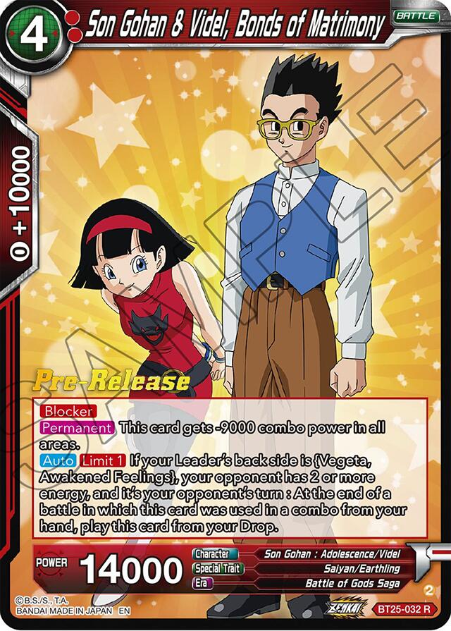 Son Gohan & Videl, Bonds of Matrimony (BT25-032) [Legend of the Dragon Balls Prerelease Promos] | Cracking-Singles