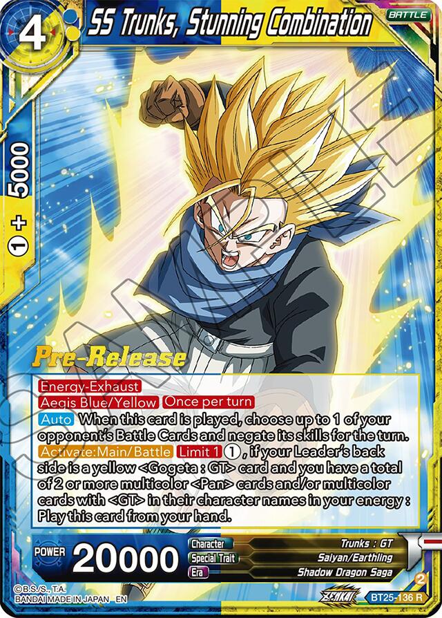 SS Trunks, Stunning Combination (BT25-136) [Legend of the Dragon Balls Prerelease Promos] | Cracking-Singles