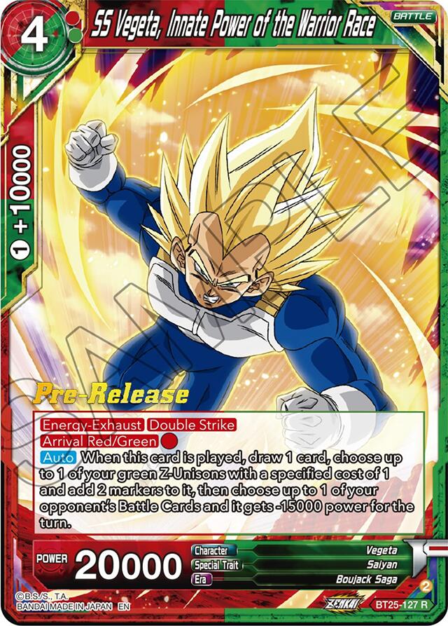 SS Vegeta, Innate Power of the Warrior Race (BT25-127) [Legend of the Dragon Balls Prerelease Promos] | Cracking-Singles