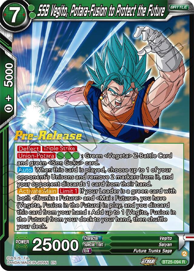 SSB Vegito, Potara-Fusion to Protect the Future (BT25-094) [Legend of the Dragon Balls Prerelease Promos] | Cracking-Singles