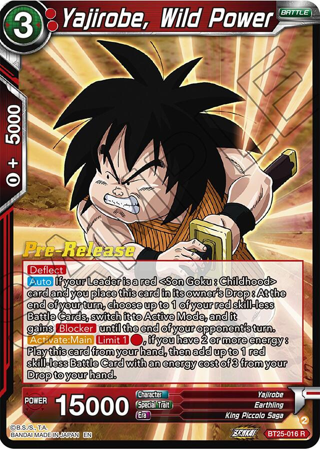 Yajirobe, Wild Power (BT25-016) [Legend of the Dragon Balls Prerelease Promos] | Cracking-Singles