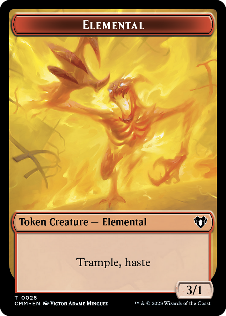 Elemental Token (26) [Commander Masters Tokens] | Cracking-Singles