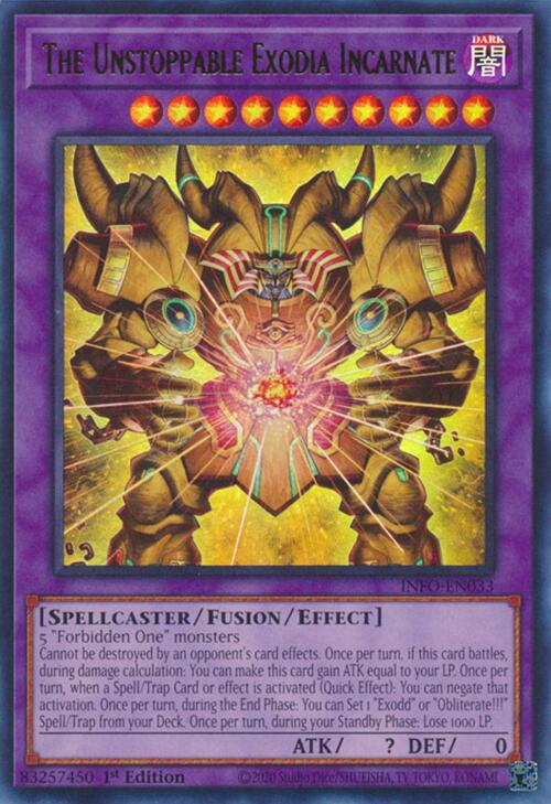 The Unstoppable Exodia Incarnate [INFO-EN033] Ultra Rare | Cracking-Singles