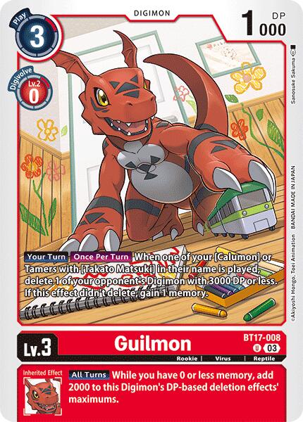 Guilmon [BT17-008] [Secret Crisis] | Cracking-Singles