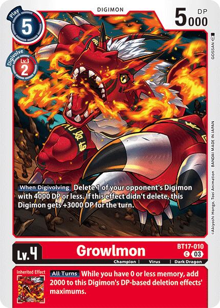 Growlmon [BT17-010] [Secret Crisis] | Cracking-Singles