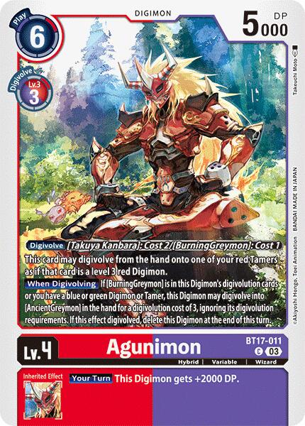 Agunimon [BT17-011] [Secret Crisis] | Cracking-Singles