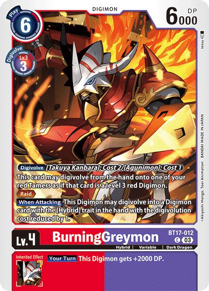 BurningGreymon [BT17-012] [Secret Crisis] | Cracking-Singles