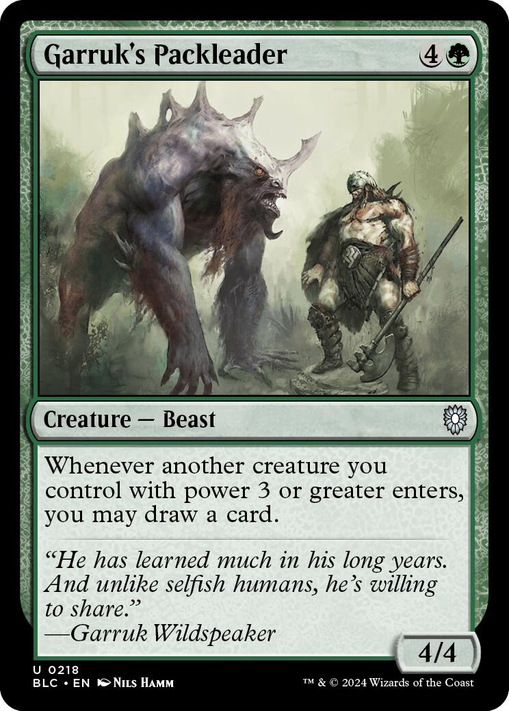 Garruk's Packleader [Bloomburrow Commander] | Cracking-Singles