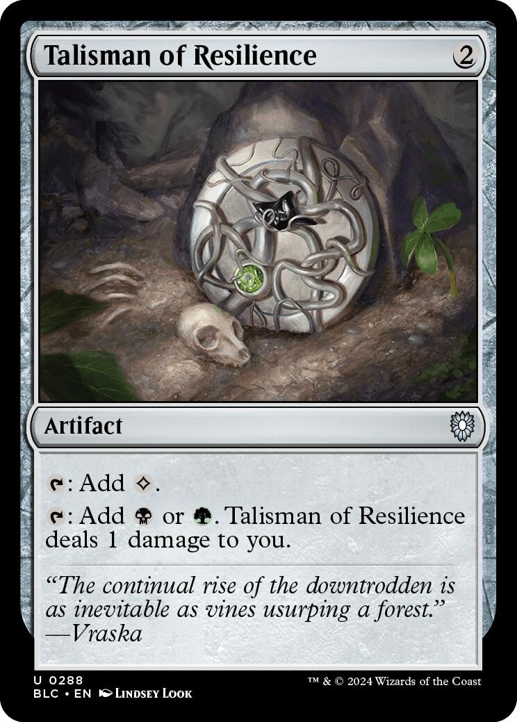 Talisman of Resilience [Bloomburrow Commander] | Cracking-Singles