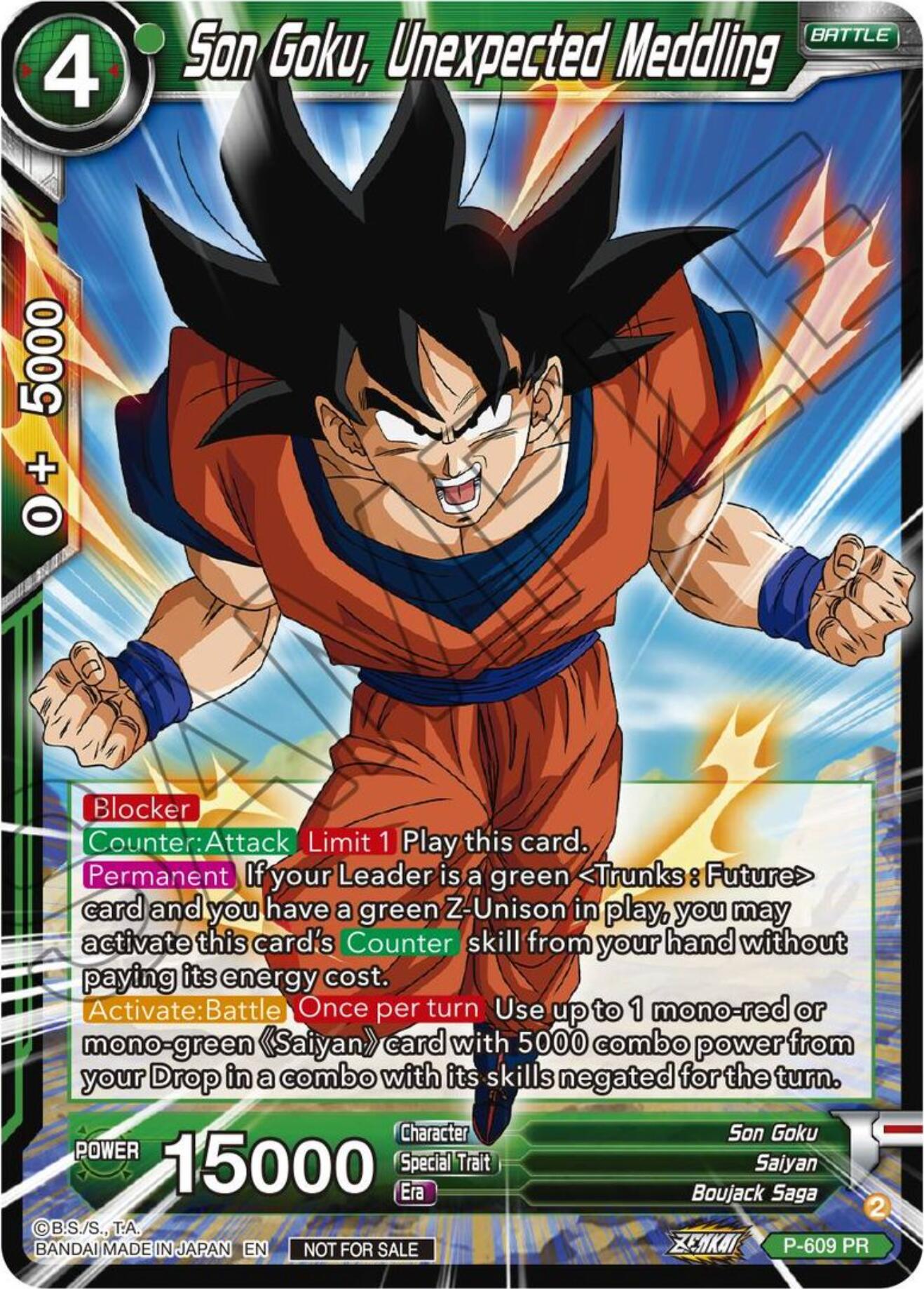 Son Goku, Unexpected Meddling (Tournament Pack Vol. 8) (P-609) [Promotion Cards] | Cracking-Singles