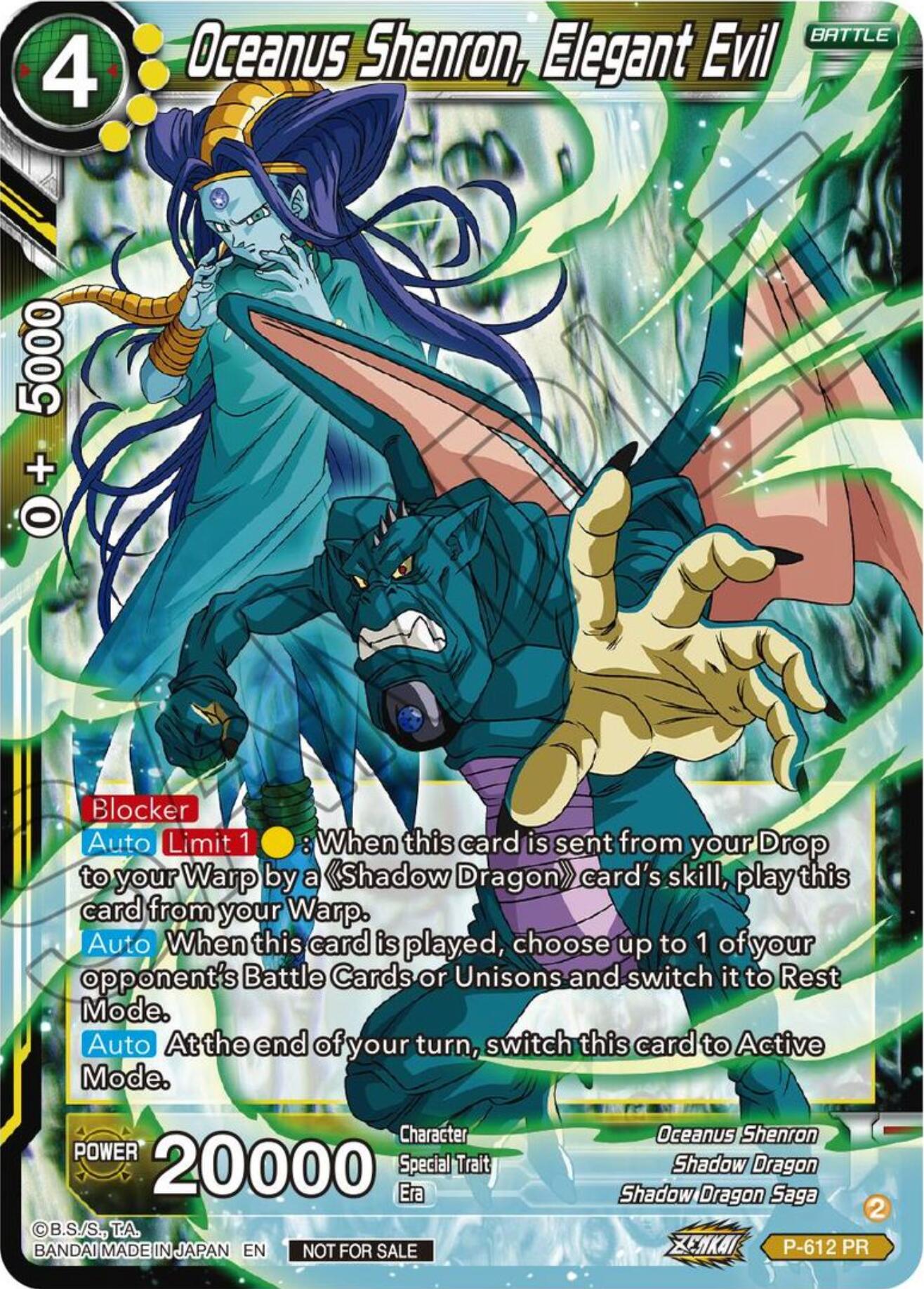 Oceanus Shenron, Elegant Evil (Tournament Pack Vol. 8) (P-612) [Promotion Cards] | Cracking-Singles