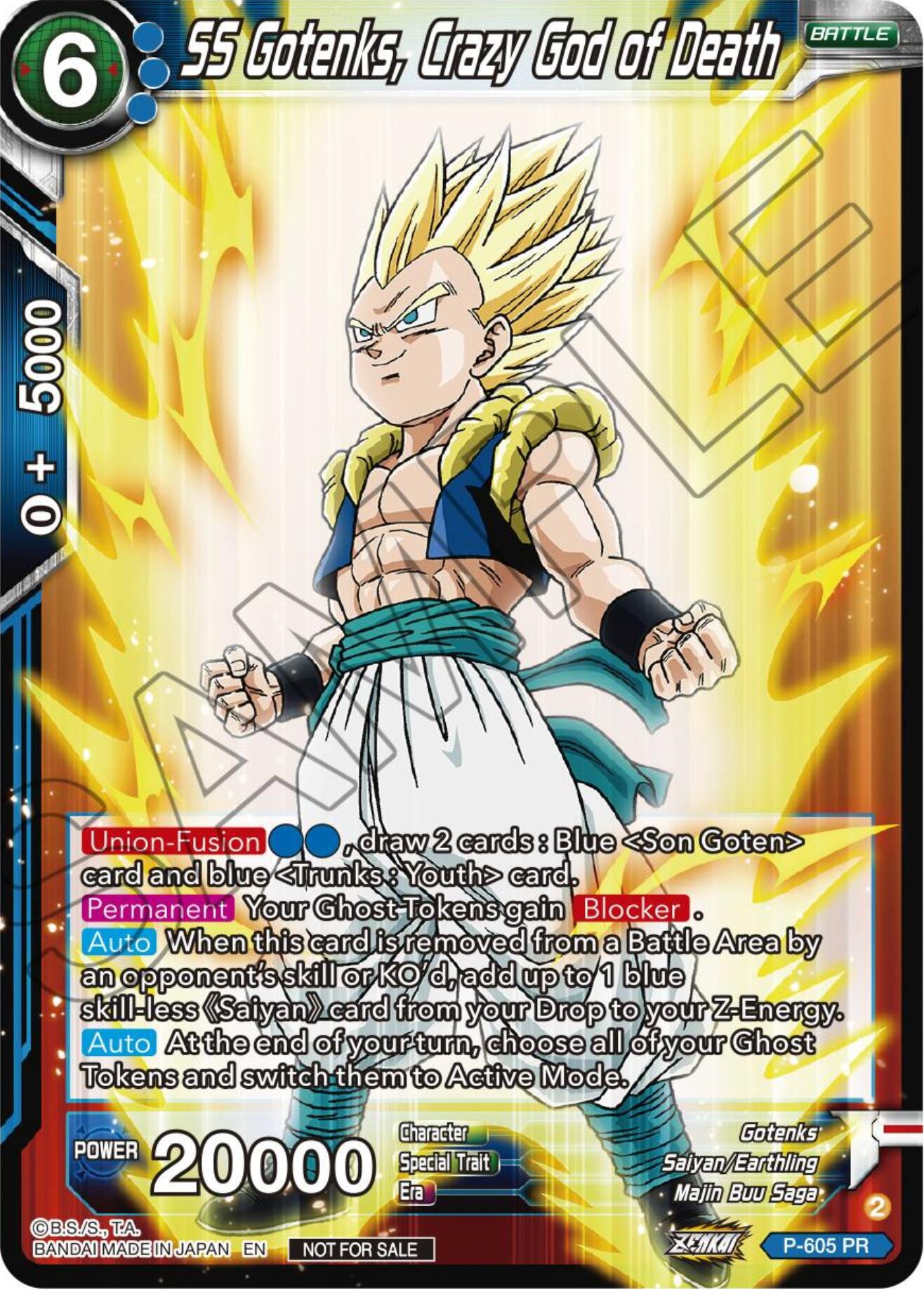 SS Gotenks, Crazy God of Death (Tournament Pack Vol. 8) (P-605) [Promotion Cards] | Cracking-Singles