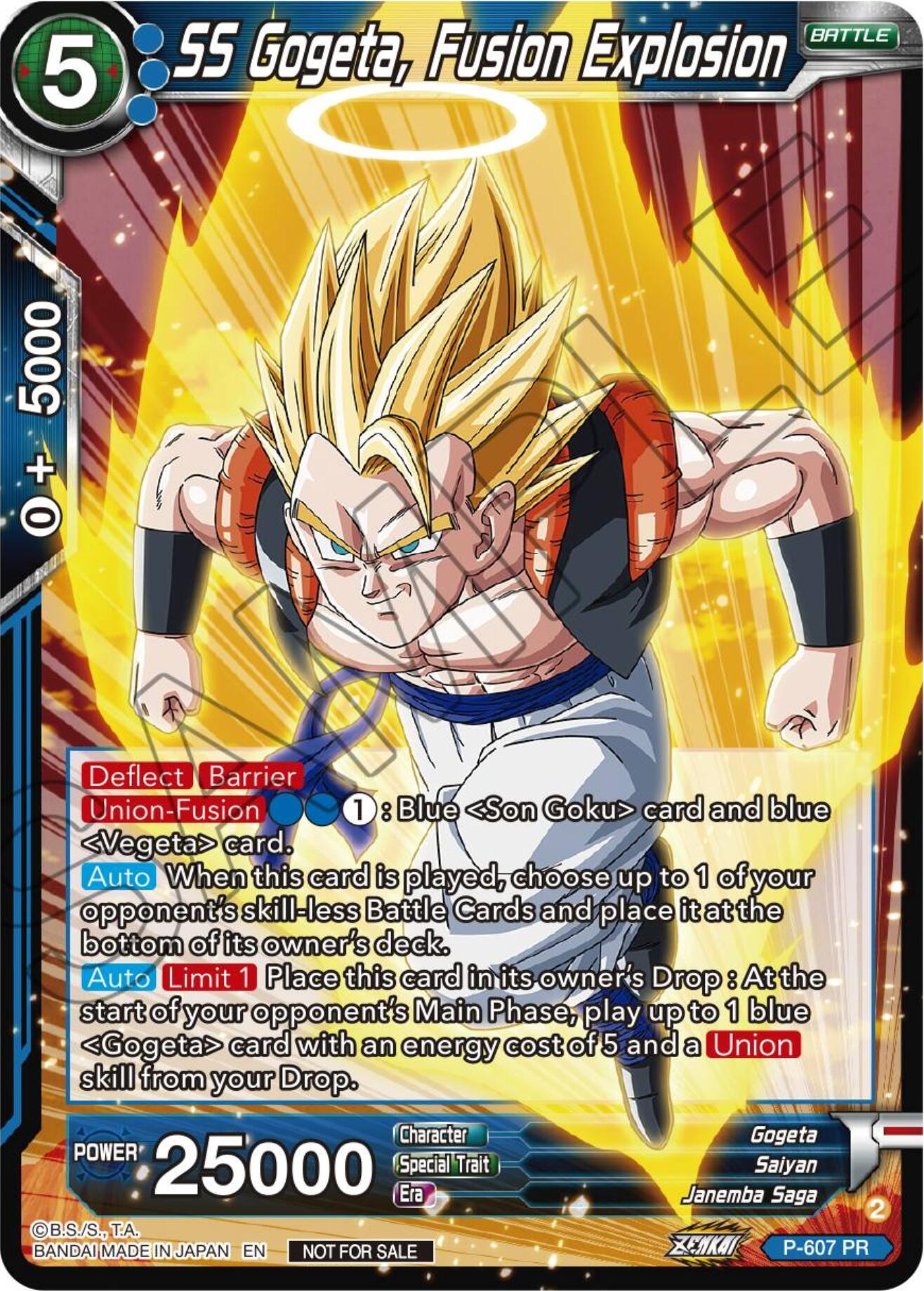 SS Gogeta, Fusion Explosion (Tournament Pack Vol. 8) (P-607) [Promotion Cards] | Cracking-Singles