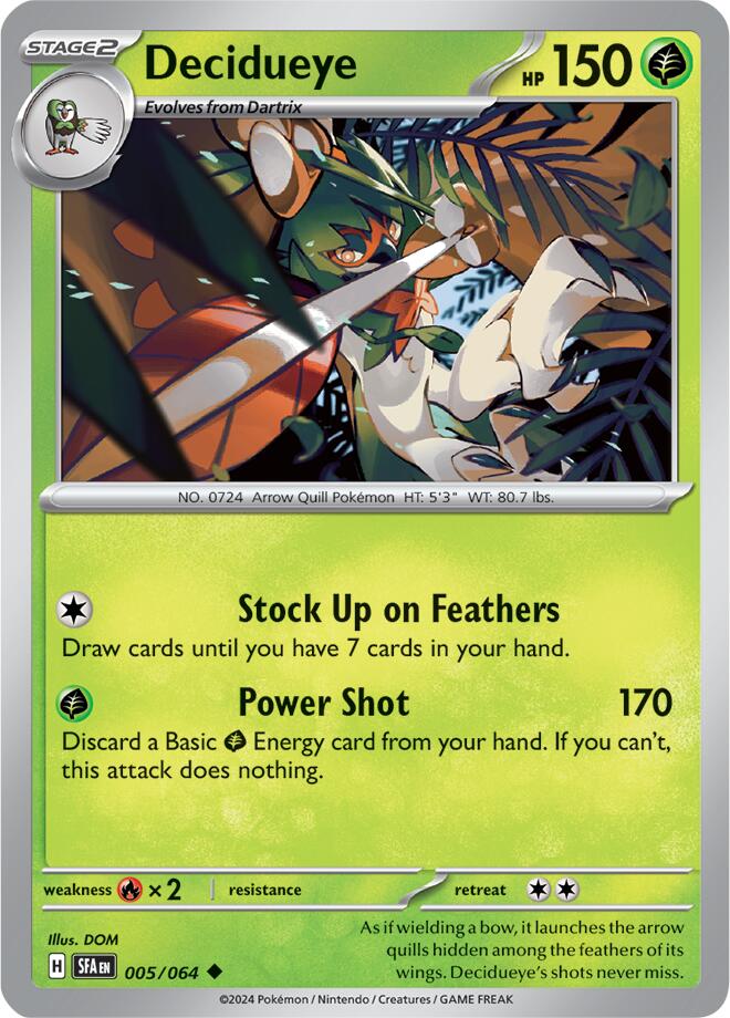 Decidueye (005/064) [Scarlet & Violet: Shrouded Fable] | Cracking-Singles