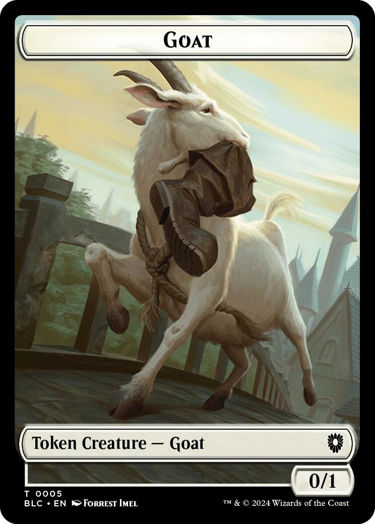 Goat // Wolf (032) Double-Sided Token [Bloomburrow Commander Tokens] | Cracking-Singles