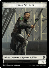 Human Soldier // Wolf (035) Double-Sided Token [Bloomburrow Commander Tokens] | Cracking-Singles