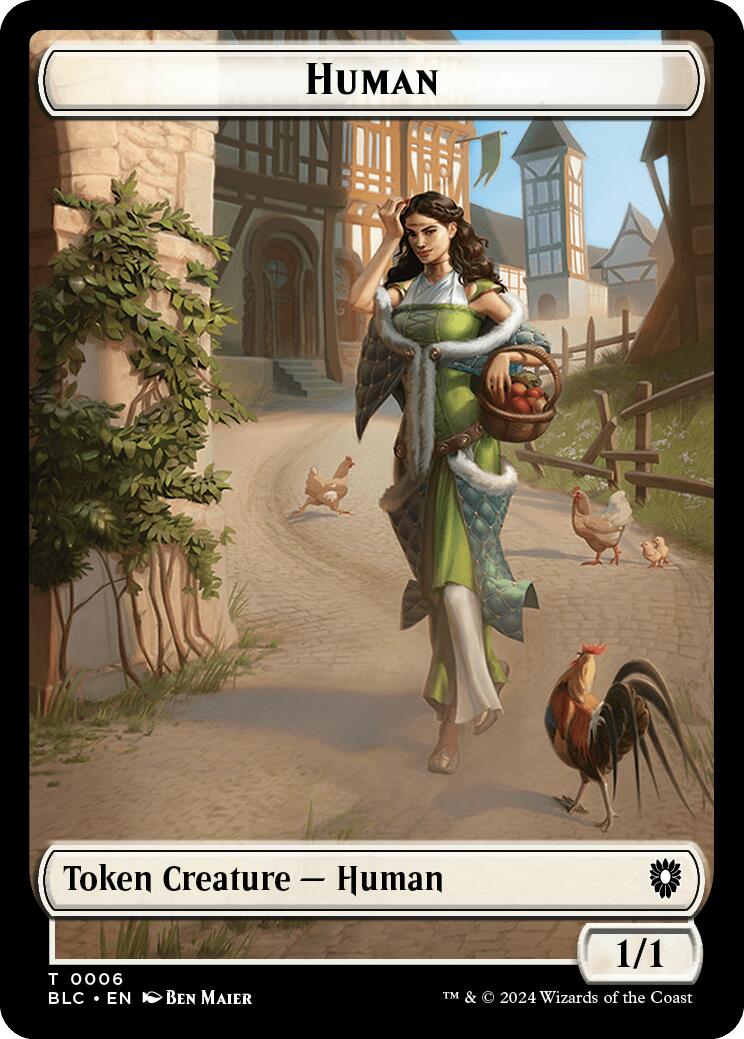 Human // Soldier Double-Sided Token [Bloomburrow Commander Tokens] | Cracking-Singles