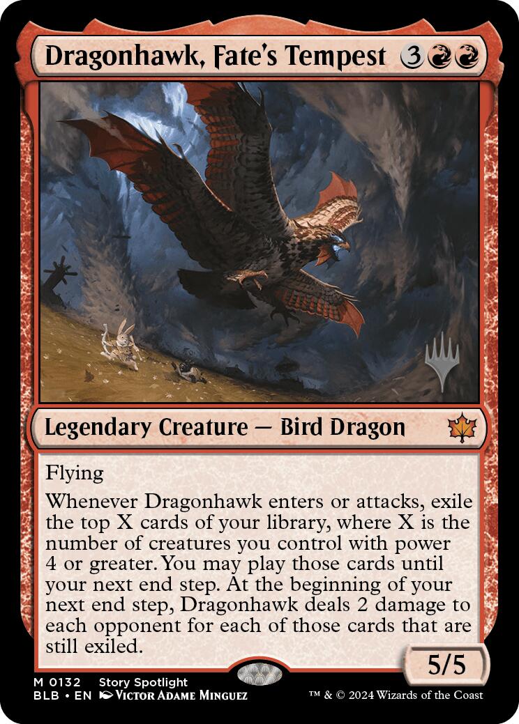 Dragonhawk, Fate's Tempest (Promo Pack) [Bloomburrow Promos] | Cracking-Singles