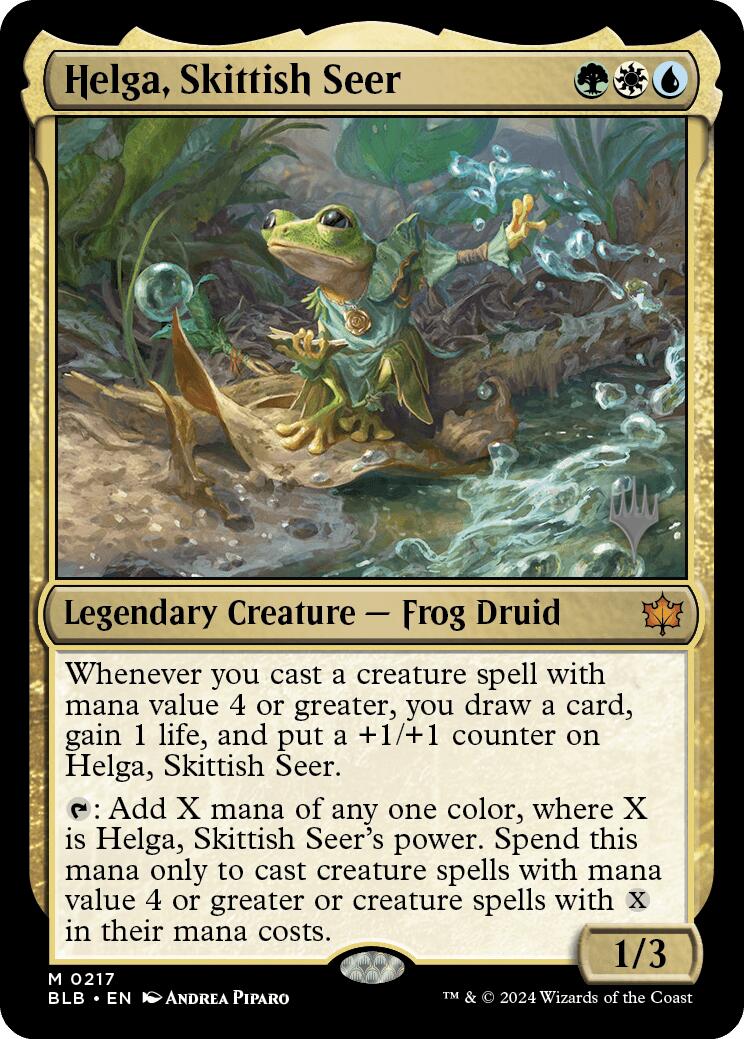 Helga, Skittish Seer (Promo Pack) [Bloomburrow Promos] | Cracking-Singles