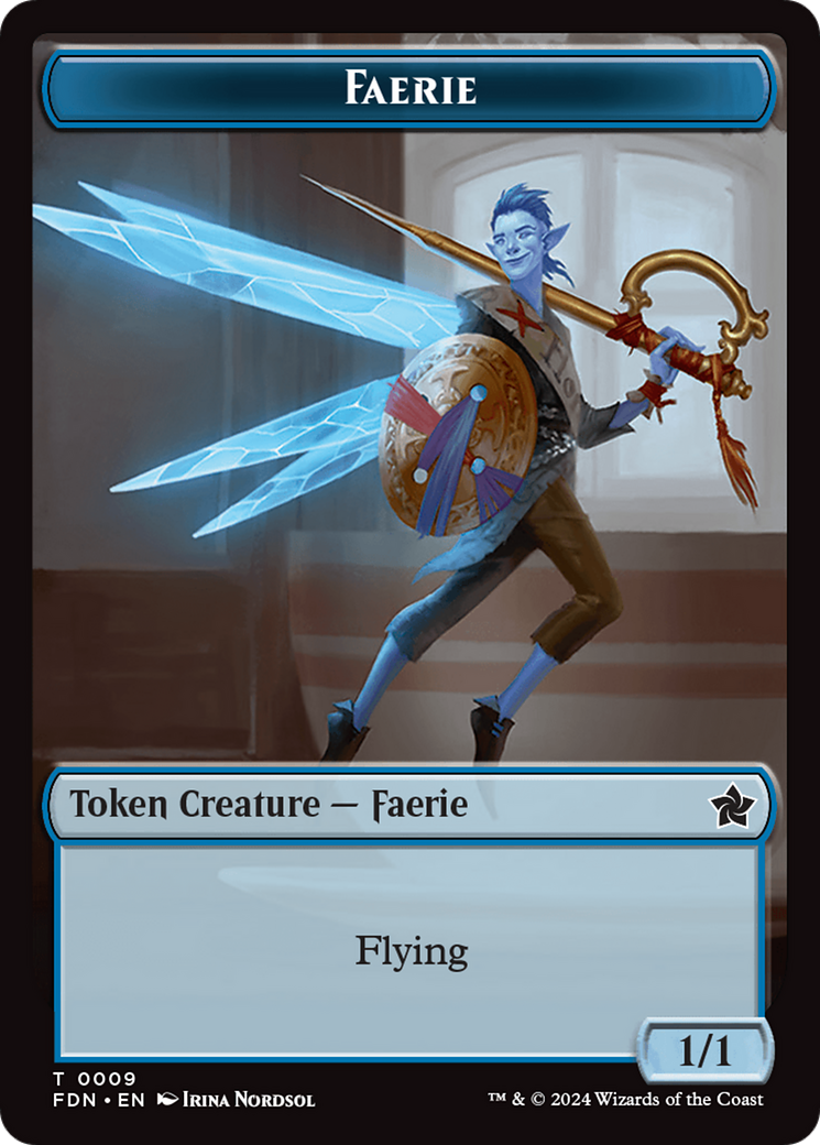 Soldier // Faerie Double-Sided Token [Foundations Tokens] | Cracking-Singles