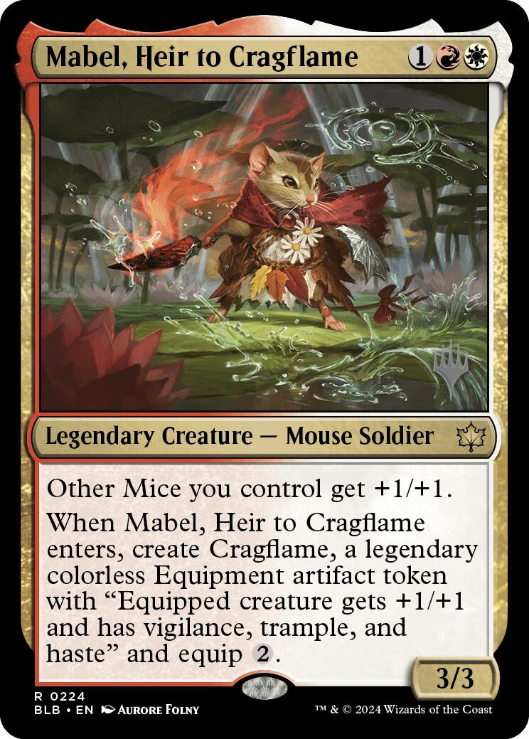 Mabel, Heir to Cragflame (Promo Pack) [Bloomburrow Promos] | Cracking-Singles