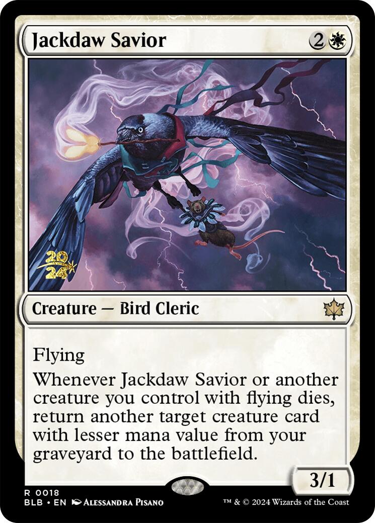 Jackdaw Savior [Bloomburrow Prerelease Promos] | Cracking-Singles