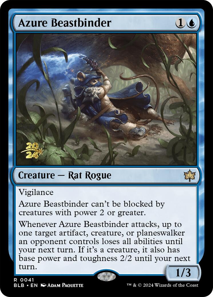 Azure Beastbinder [Bloomburrow Prerelease Promos] | Cracking-Singles