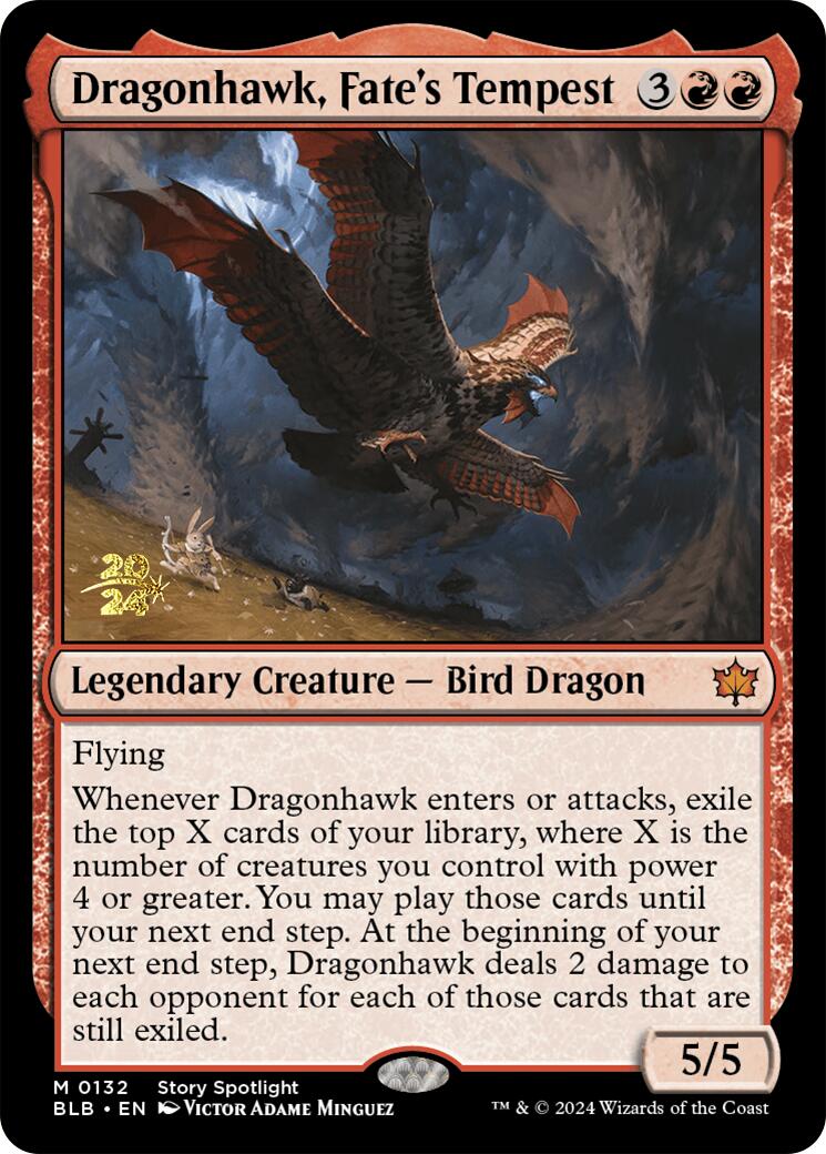 Dragonhawk, Fate's Tempest [Bloomburrow Prerelease Promos] | Cracking-Singles