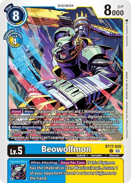 Beowolfmon [BT17-026] [Secret Crisis] | Cracking-Singles