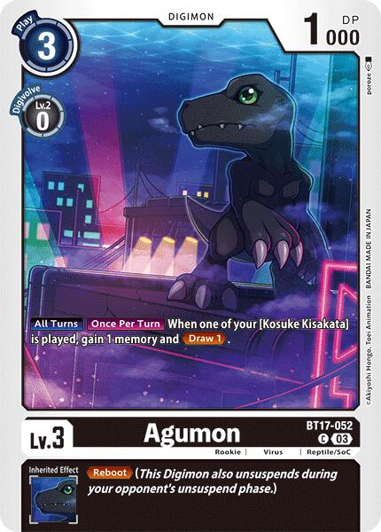 Agumon [BT17-052] - BT17-052 [Secret Crisis] | Cracking-Singles