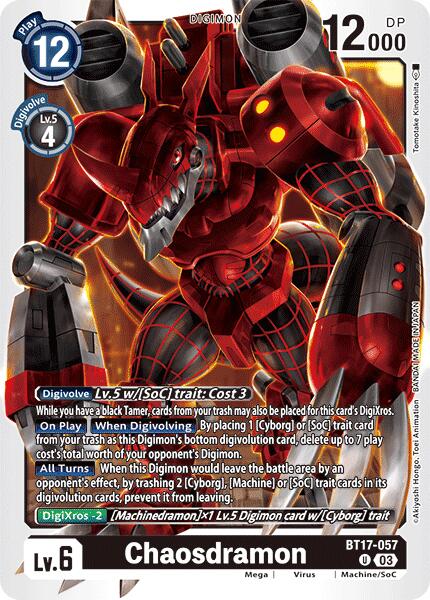 Chaosdramon [BT17-057] [Secret Crisis] | Cracking-Singles