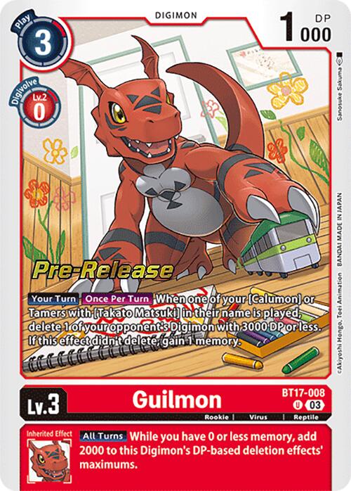 Guilmon [BT17-008] [Secret Crisis Pre-Release Cards] | Cracking-Singles