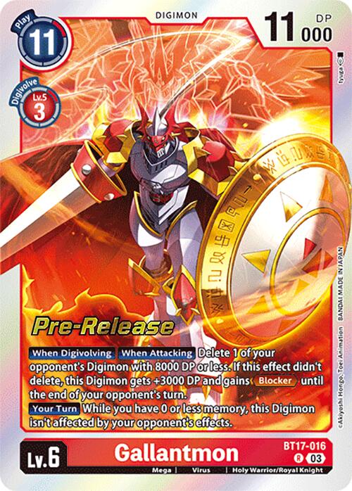 Gallantmon [BT17-016] [Secret Crisis Pre-Release Cards] | Cracking-Singles