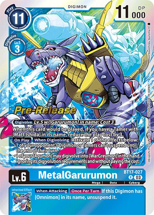 MetalGarurumon [BT17-027] [Secret Crisis Pre-Release Cards] | Cracking-Singles