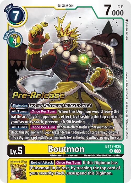 Boutmon [BT17-036] [Secret Crisis Pre-Release Cards] | Cracking-Singles