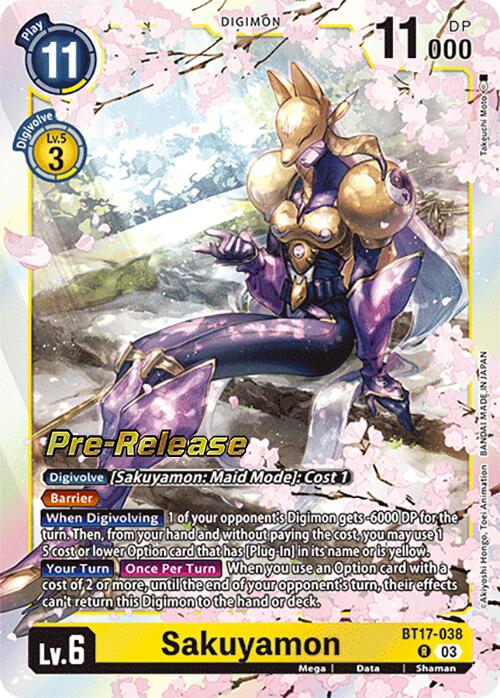 Sakuyamon [BT17-038] [Secret Crisis Pre-Release Cards] | Cracking-Singles