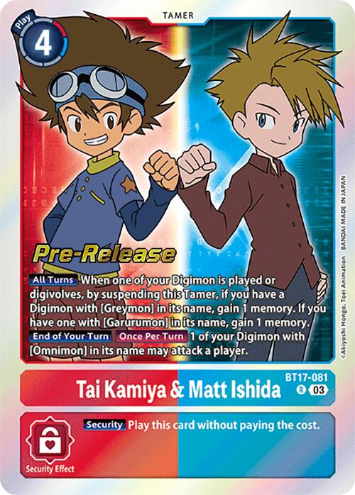 Tai Kamiya & Matt Ishida [BT17-081] [Secret Crisis Pre-Release Cards] | Cracking-Singles