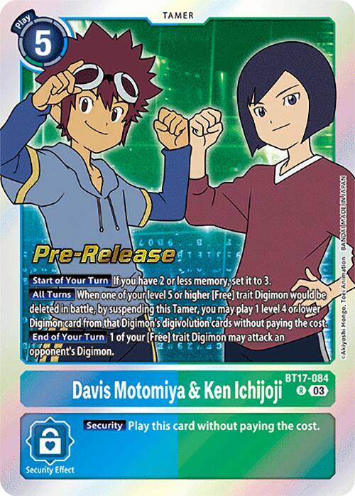 Davis Motomiya & Ken Ichijoji [BT17-084] [Secret Crisis Pre-Release Cards] | Cracking-Singles