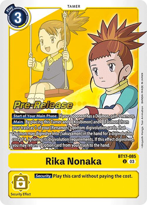 Rika Nonaka [BT17-085] [Secret Crisis Pre-Release Cards] | Cracking-Singles