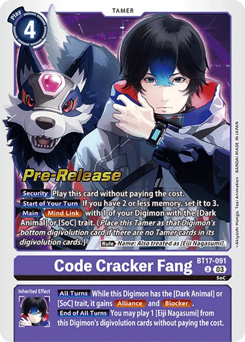 Code Cracker Fang [BT17-091] [Secret Crisis Pre-Release Cards] | Cracking-Singles