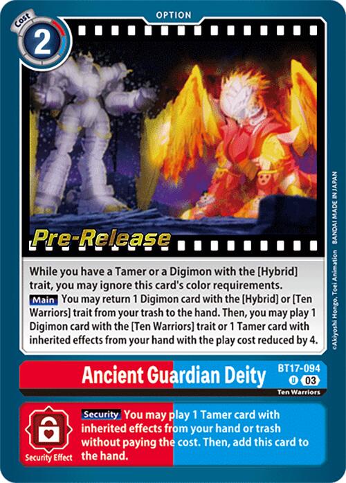 Ancient Guardian Deity [BT17-094] [Secret Crisis Pre-Release Cards] | Cracking-Singles