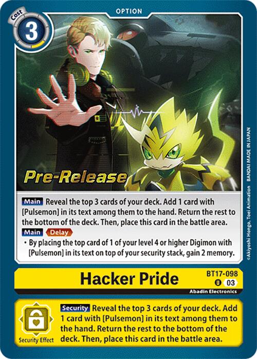 Hacker Pride [BT17-098] [Secret Crisis Pre-Release Cards] | Cracking-Singles