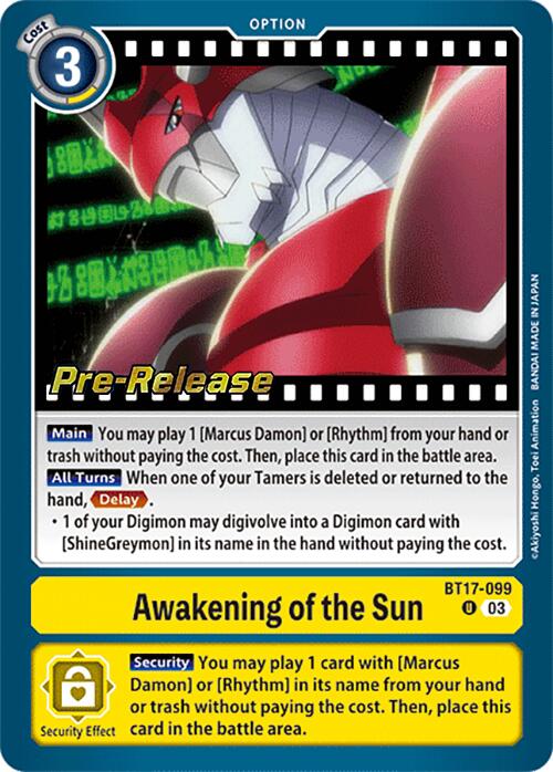 Awakening of the Sun [BT17-099] [Secret Crisis Pre-Release Cards] | Cracking-Singles