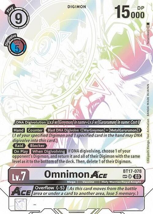 Omnimon ACE [BT17-078] (Textured) [Secret Crisis] | Cracking-Singles