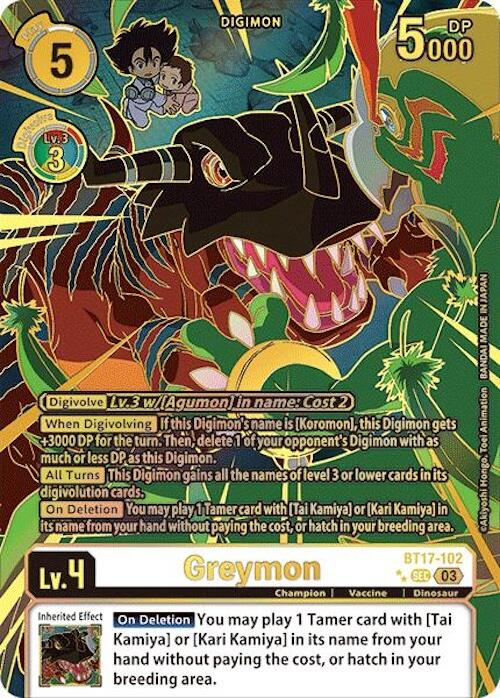 Greymon [BT17-102] (Left) (Textured) [Secret Crisis] | Cracking-Singles