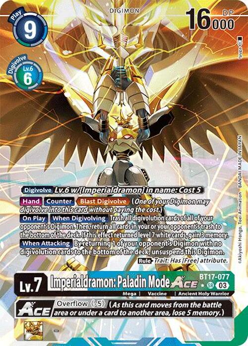 Imperialdramon: Paladin Mode ACE [BT17-077] (Alternate Art) [Secret Crisis] | Cracking-Singles