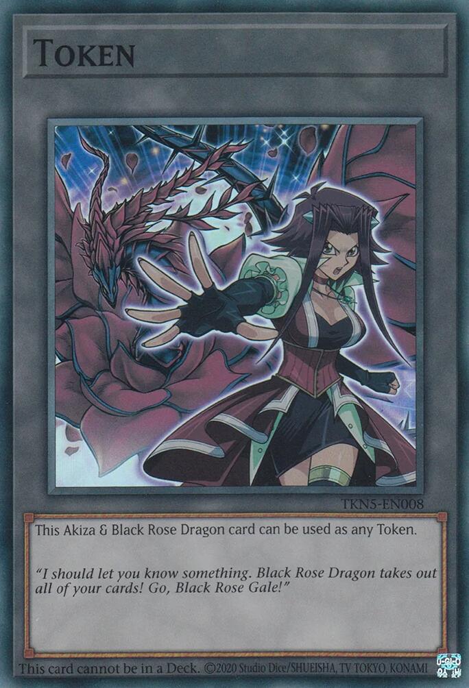 Token: Akiza & Black Rose Dragon [TKN5-EN008] Super Rare | Cracking-Singles