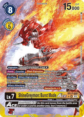 ShineGreymon: Burst Mode ACE [BT17-041] (Alternate Art) [Secret Crisis] | Cracking-Singles